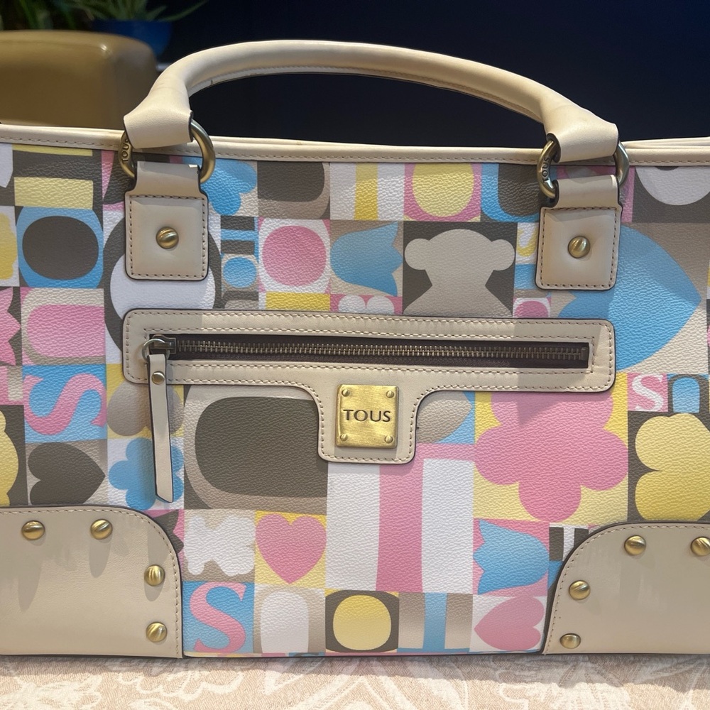 Tous Colorful Graphic Satchel Bag